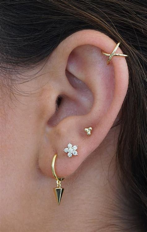 second stud earrings gold ring designs|earrings for 2nd without hole.